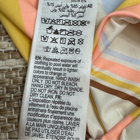 Billabong Lowrider Full Coverage Feelin Sunny Striped Women’s Bikini Bottom L/12 - Picture 10 of 12